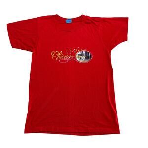 VTG Single Stitch Screen Stars Red Chicago T-Shirt, Womens Size M, Made in USA